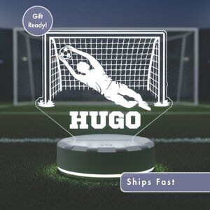 Personalized Soccer LED Lamp – Fun Night Light for Players